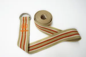 YogaAum AumStrap - Beige with White/Orange Line