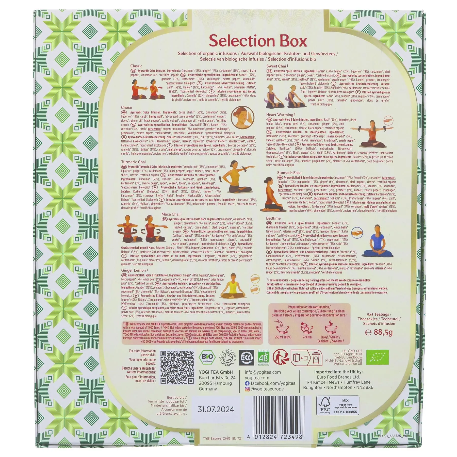 Yogi Tea | Yoga Selection Box - ayurvedic spice & fruit teas | 405g