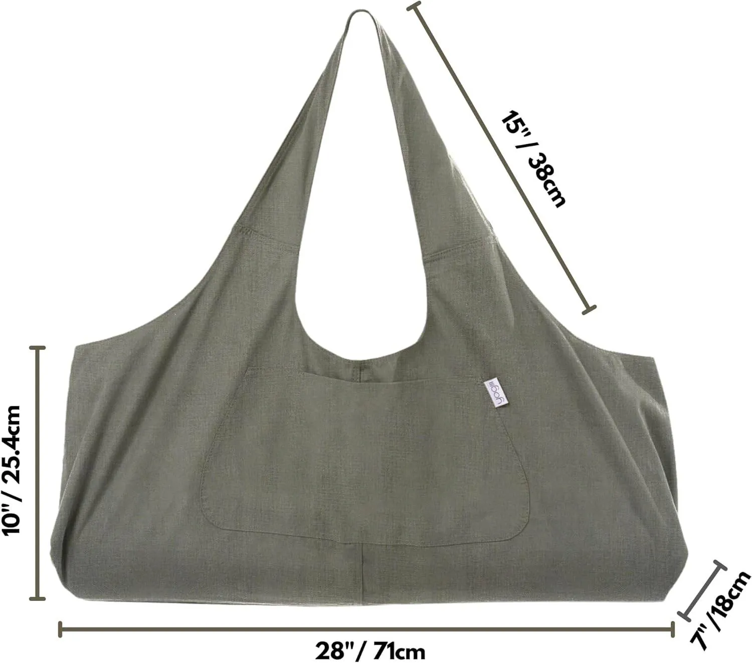 Yogiii Yoga Mat Bag | The ORIGINAL YogiiiTotePRO | Large Yoga Mat Bag or Yoga Mat Carrier with Side Pocket | Yoga Bag Fits Most Size Mats